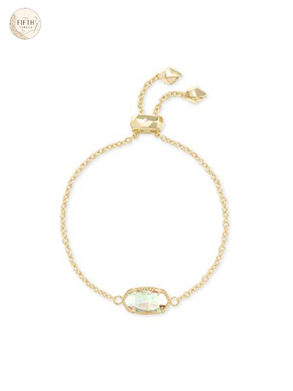 Gold-Plated Link Charm Bracelet with Pendant, Adjustable Women's Jewelry